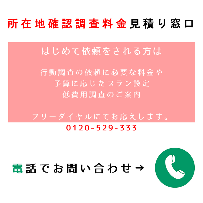 所在地確認調査の料金見積もり